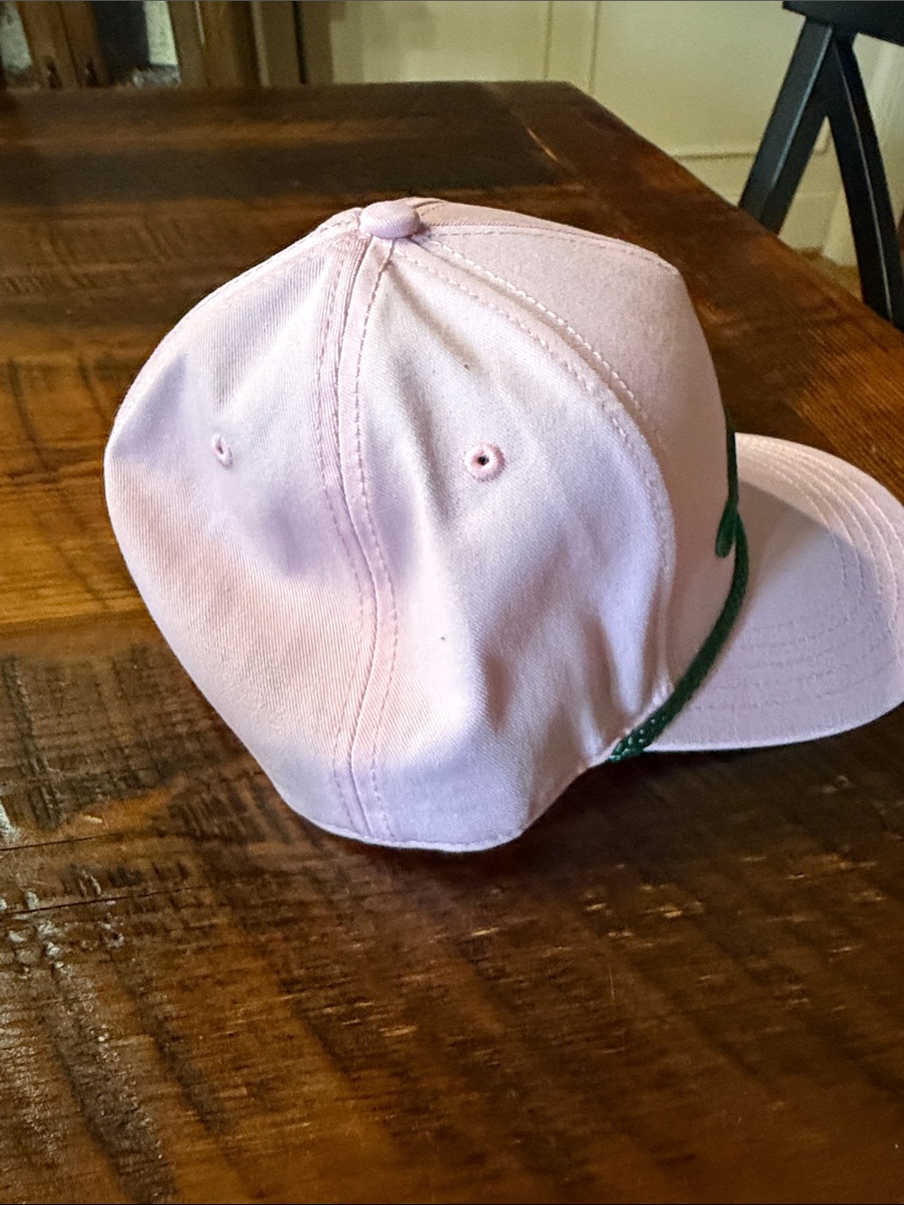 Masters Pink Trucker Hat with Green Embroidered 'Azalea' - Picture 3 of 4